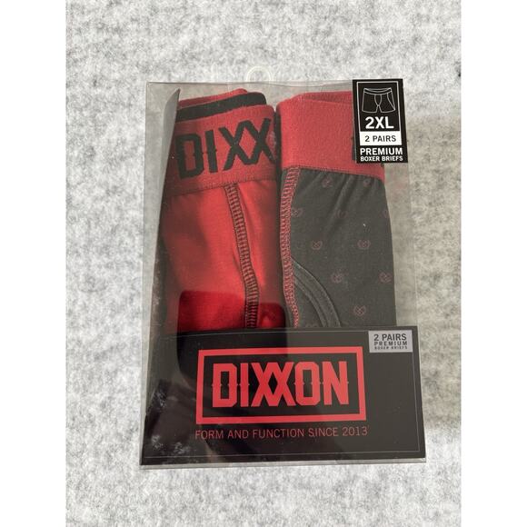 Dixxon Flannel Co. Men's Size Large Boxer Brief 2 Pack Red Black Multi-color - Picture 1 of 5